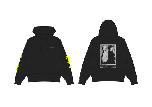 Kamito × YUKIO × Cattleyatokyo™ "鬼神" HOODIE / BLACK