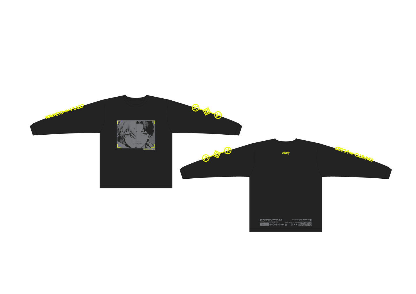 Kamito × YUKIO × Cattleyatokyo™ "鬼神" L/S TEE / BLACK