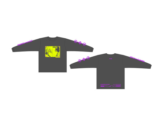 Kamito × YUKIO × Cattleyatokyo™ "鬼神" L/S TEE / DARK GRAY